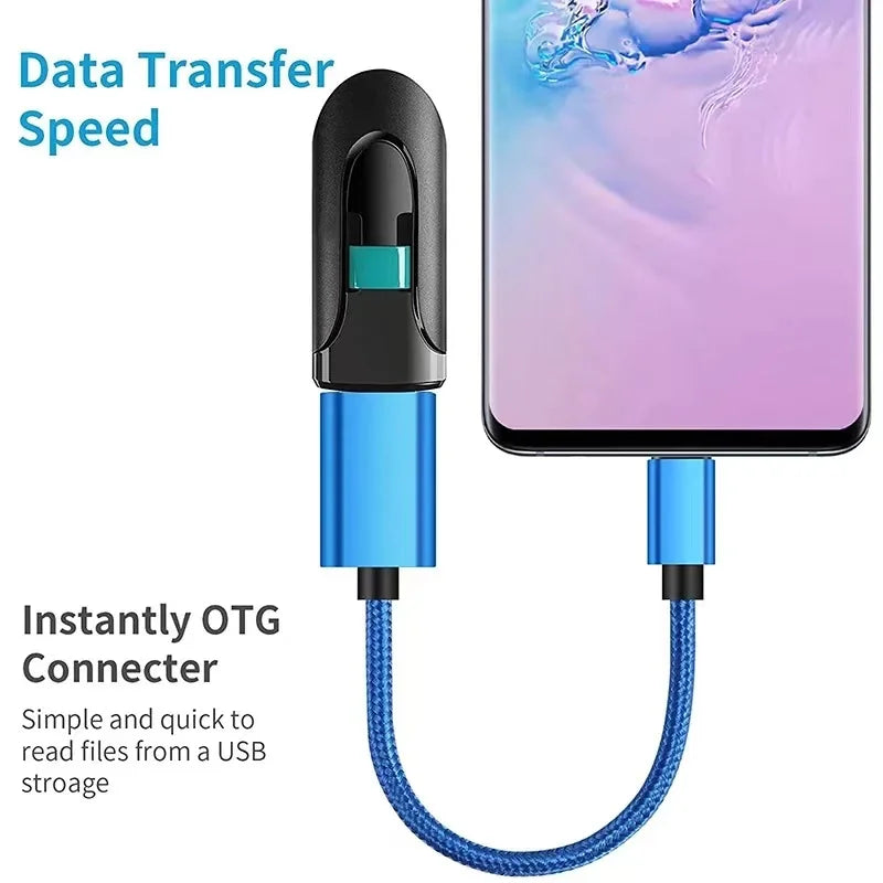 Android Type-C to USB 2.0 Conversion Cable – USB Flash Drive, Data Transfer, Tablet, Card Reader, OTG Connection, Mouse Adapter