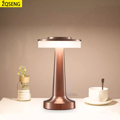 Retro LED Bar Table Lamp: Rechargeable Desk Light for Room Decor, Bedroom, Coffee Decoration - Stylish Night Lights