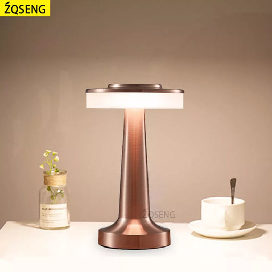 Retro LED Bar Table Lamp: Rechargeable Desk Light for Room Decor, Bedroom, Coffee Decoration - Stylish Night Lights