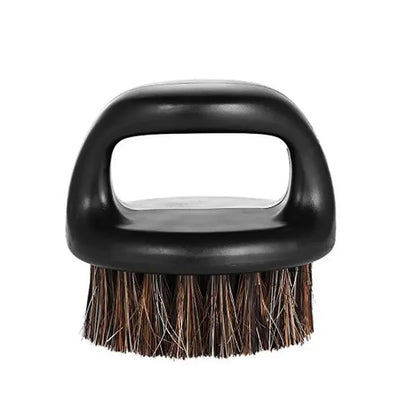 Pro Hairdresser Dust Brush - Anti-Static Boar Bristle Beard Comb, Salon Hair Sweep and Men's Mustache Brush