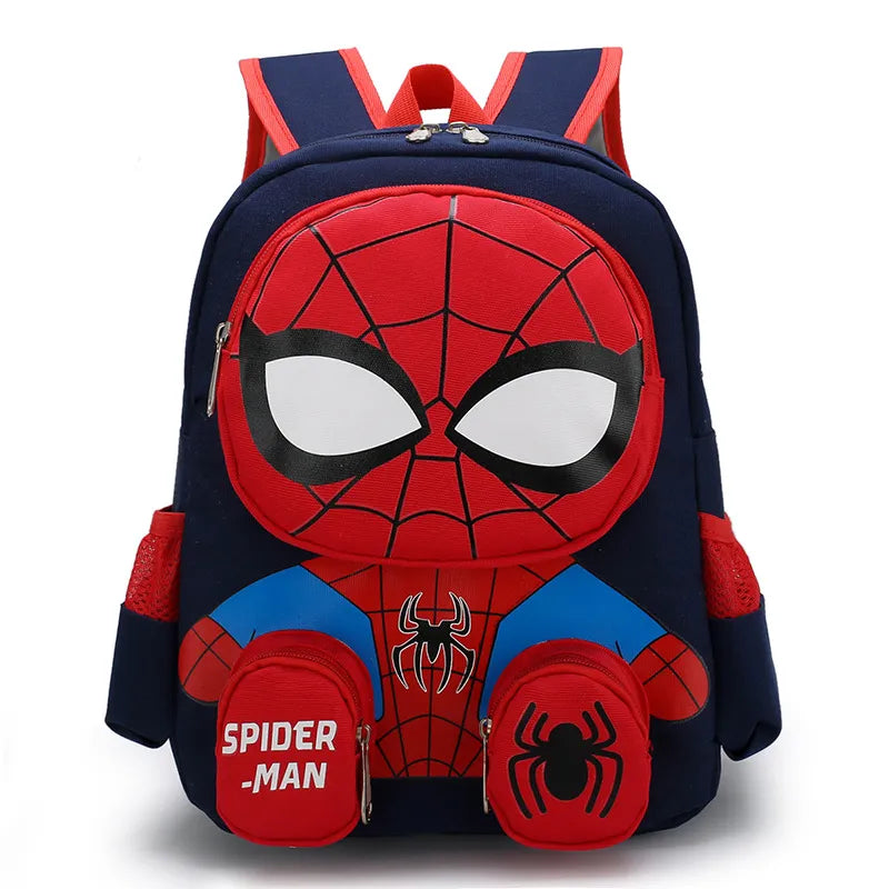 Spiderman Backpack - Super Heroes Student School Bag, Cartoon 3D Stereo Kindergarten Backpack for Children's Travel, Gift