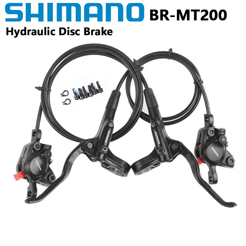 Shimano MT200 Hydraulic Disc Brake Set | BL BR MTB E-bike Brake | Left Front & Right Rear | Bicycle Electric Bike Brake