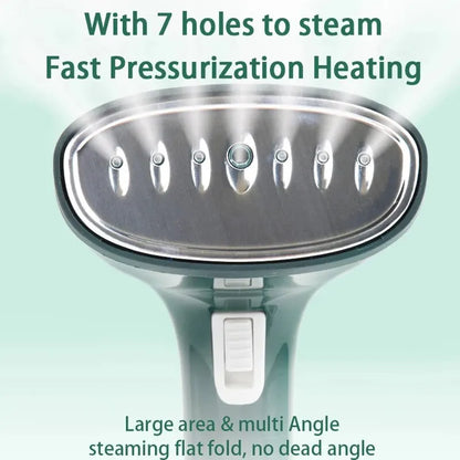 Portable Handheld Fabric Steamer - 280ml, 1500W, Fast-Heat, 7-Hole Design - Ideal for Home & Traveling