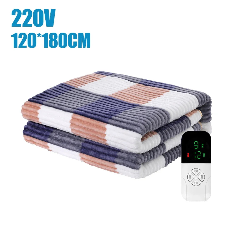 220V Electric Heating Blanket - Intelligent Thermostat Control, Thick Security Warmth, Body-Warming Electric Mattress