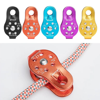 Heavy Duty Rope Pulley - Arborist Rock Climbing Gear for Rescuing & Lifting - Fast Speed Cable Trolley