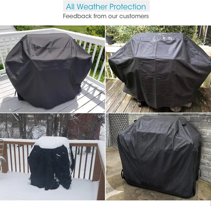 Heavy Duty Waterproof BBQ Grill Cover - Anti-Dust, Rain Protective Outdoor Barbecue Cover for Weber and Charbroil