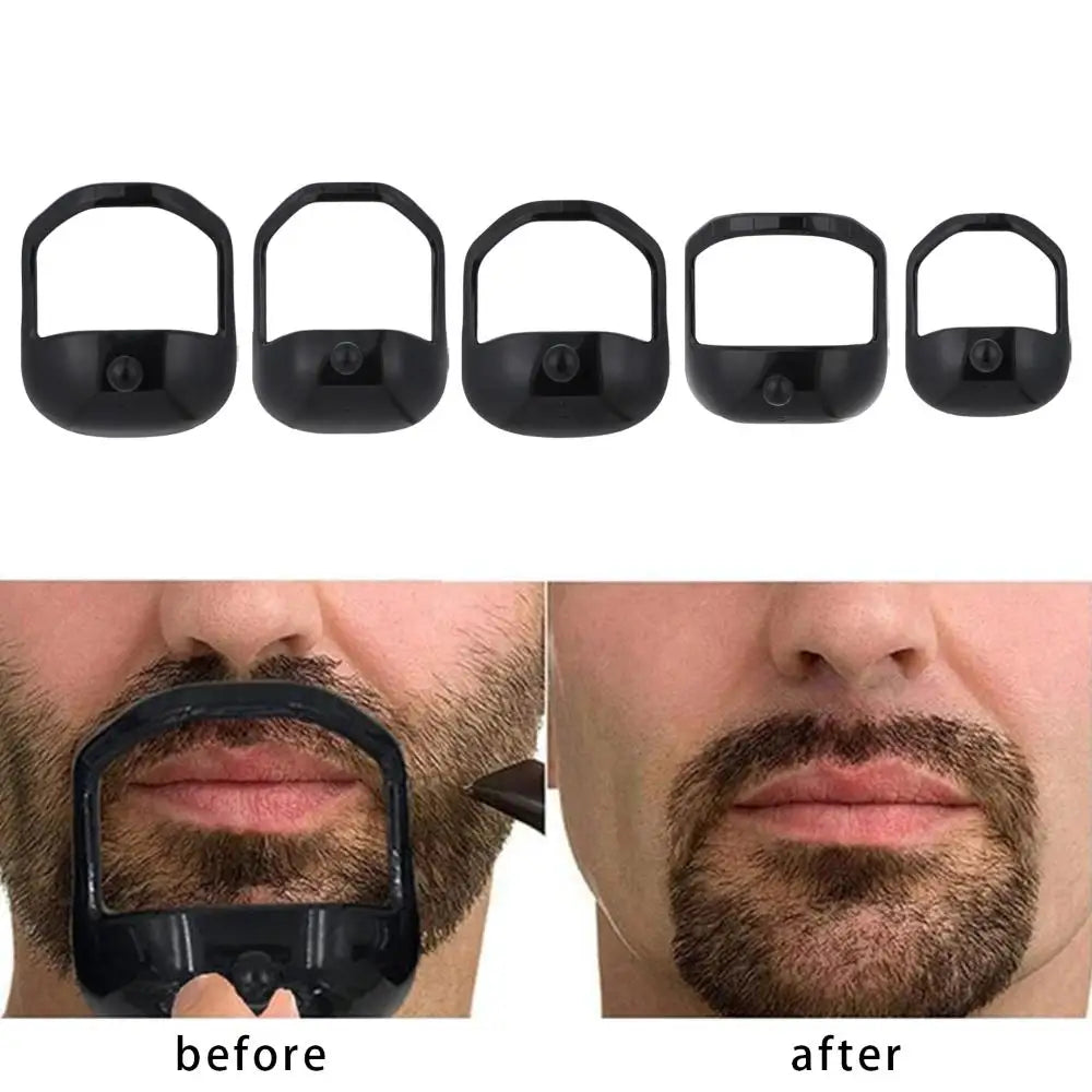 5 Piece French Beard and Goatee Shaving Template Set - Men's Beard Shaping Tool for Symmetric Trimming and Shaving