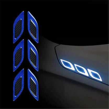 6pcs/Set Car Reflective Safety Stickers: Anti-Scratch Warning Decals for Truck, Auto Exterior Decoration