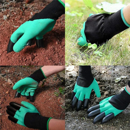 Durable Waterproof Gardening Gloves with Claws - Protective Latex, Prick-proof, Digging, Planting, Home Labor Gloves