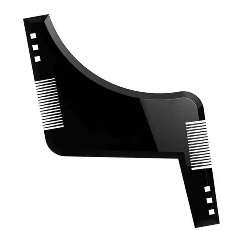 Beard Template Shaper and Sideburns Trimming Tool - Men's Beard Modeling Mold with Contour Comb for Perfect Lines