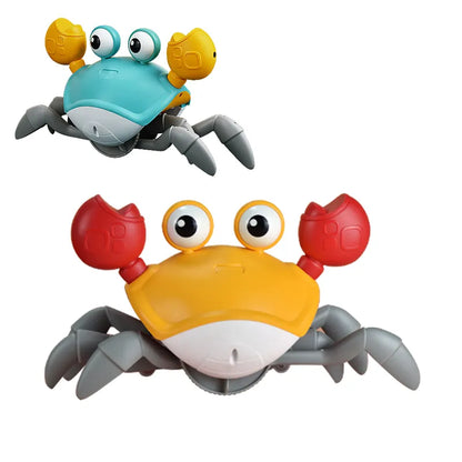 Dancing Crab Toy for Babies: Interactive Crawling Escape Crabs - Walking, Dancing with Music - Automatically Avoids Obstacles - Fun and Engaging Toy