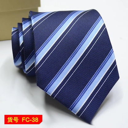 Men's Ties in 67 Styles - Solid, Stripe, and Floral Jacquard Neckties, 7-8cm Wide - Perfect for Daily Wear, Weddings and Gifts