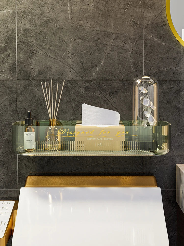 Light Luxury Acrylic Storage Rack - Toilet Washstand and Cosmetic Storage Box for Bathroom Organization