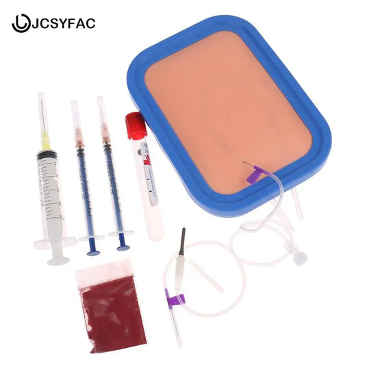 Intravenous Venipuncture Training Package: Nurses' IV Injection Training Model Pad with Silicone Wound Skin Suture