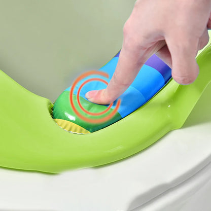 Children's Toilet Seat: Cushioned Toddler Training Aid - Handheld, Thickened, Comfortable Baby Toilet Seat