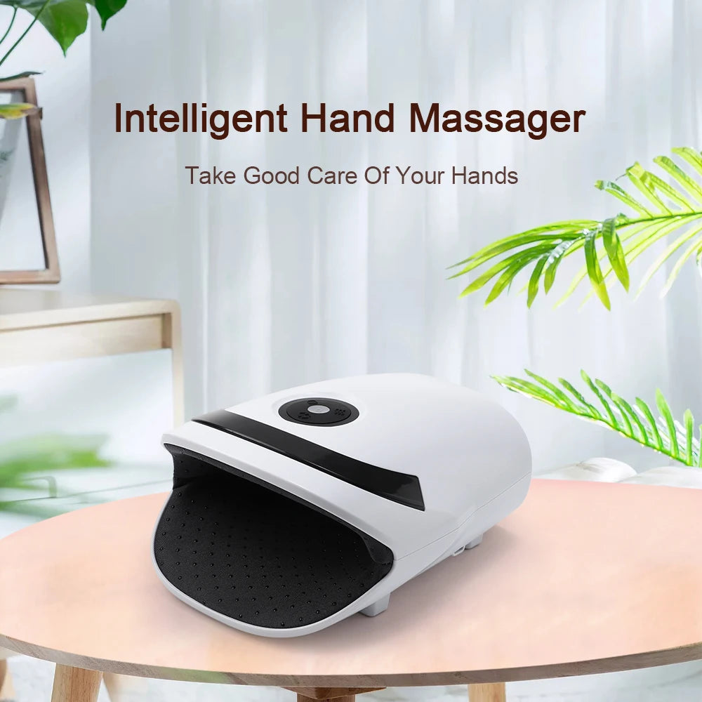 Wireless Electric Hand Massager - Air Compression, Hot Compress, Palm Acupoint Therapy for Arthritis, Numbness, and Muscle Relaxation