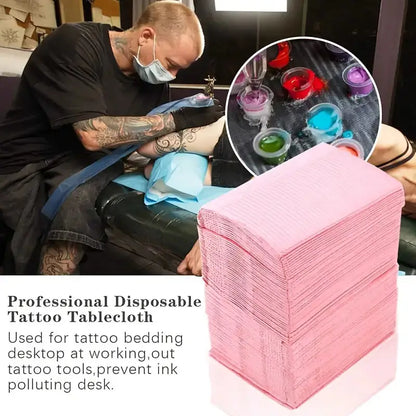 1 Set Tattoo Table Covers Clean Pad | Disposable Dental Bibs Sheets | Waterproof Underpad for Hygienic Personal Tattooing