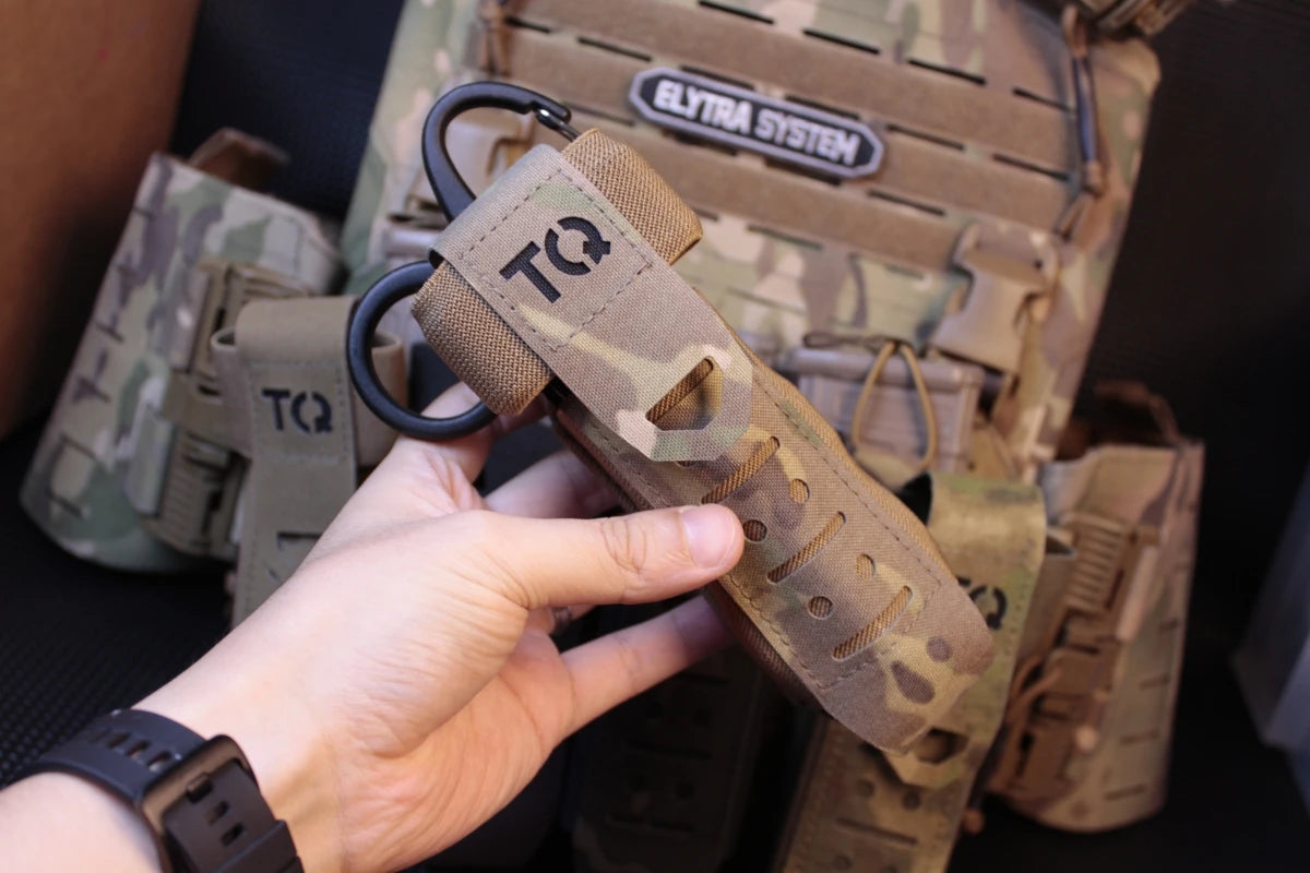 Tactical TQ Tourniquet & Trauma Shear Pouch - MOLLE PALS Compatible Holder for Duty Belt Loop, EMT EMS Essential