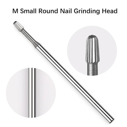 Professional Cuticle Care: 1 Pc Tungsten Carbide Safety Nail Drill Bit - 3/32" Shaft for Electric Nail File Machine - Effective Cuticle Remover