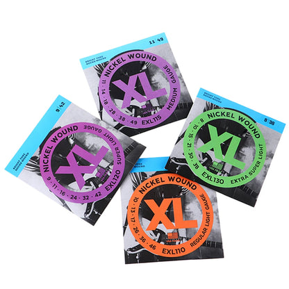 D'Addario Electric Guitar Strings Set - EXL110, EXL120, EXL130 Nickel Bronze NYXL0942 - The Strongest Choice for Real Rock - Guitar Accessories