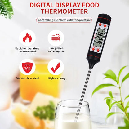 Digital Probe Kitchen Thermometer: Electronic Liquid Grill Thermometer for Food Baking