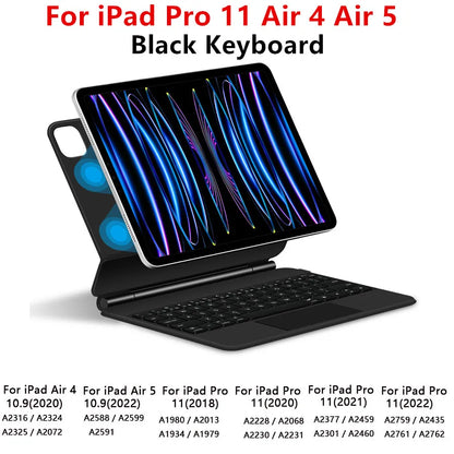 Magic Keyboard for iPad Pro 11/12.9, Air 4/5, iPad 10th Gen - Smart Cover Magnetic Case for iPad Pro 12.9 (3rd-6th Gen)