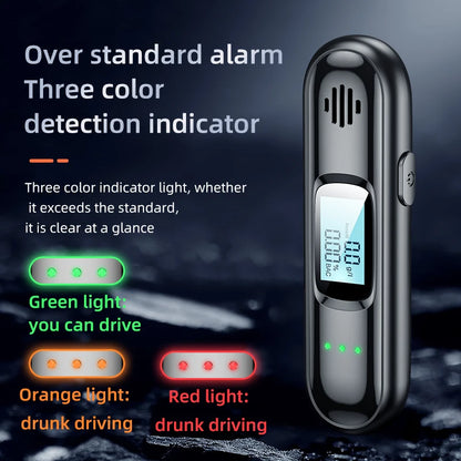 Portable Non-contact Alcohol Tester Breathalyzer | Rechargeable with LED Screen | Digital Display | Automatic Breath Alcohol Test