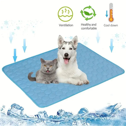 Extra Large Dog Cooling Mat | Summer Pet Bed for Small & Big Dogs | Durable Blanket for Cats & Sofa Protection - Ice Pad Blanket