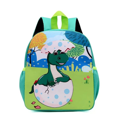 Trendy Cartoon Dinosaur Printed School Backpack | Waterproof Kindergarten and Primary School Bookbag | Cute Student Bag