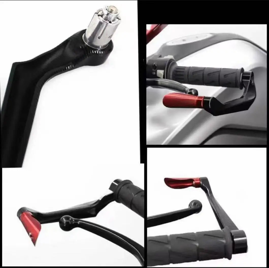 Universal 7/8" Handlebar Protectors - 3D Engraving for Motorcycle, Scooter, and Mountain Bikes - CNC Aluminium Brake Lever Guard for Enhanced Safety