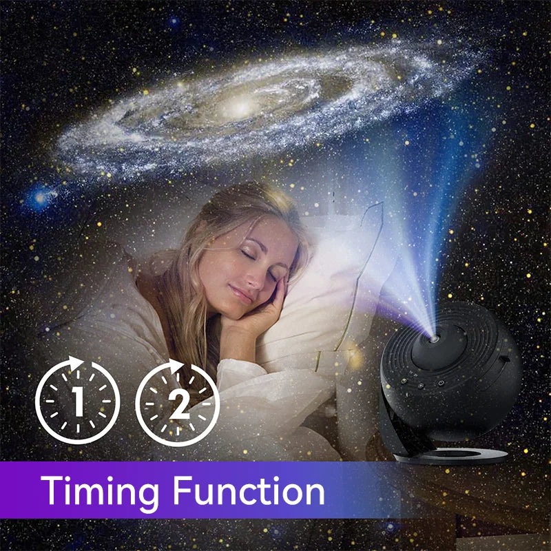 Planetarium Galaxy Projector – Star Projector with 13 Film Sheets for a Romantic Starry Sky Experience in the Bedroom