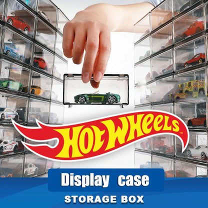 1/64 Diecast Model Car Display Box - High-Grade Storage Box with Fasteners for Hot Wheels and MiniGT (Car Not Included)