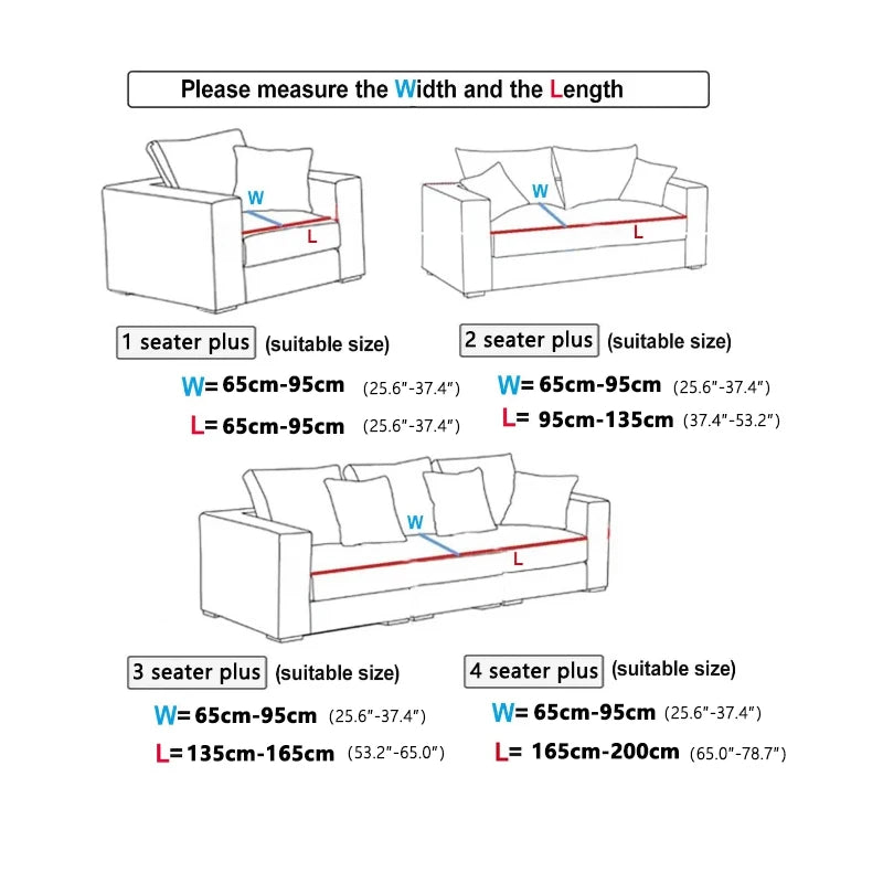 Waterproof Jacquard Sofa Cover - High Elasticity, All-Season Universal Cushion Protector, Anti-Slip Dust Cover