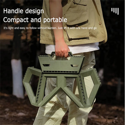 Portable Outdoor Folding Stool – Durable Small Chair with High Load Bearing for Fishing, Beach, and Camping