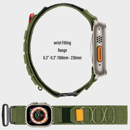 Tactical Nylon Strap for Apple Watch - Alpine Trail Loop | Fits 49mm, 45mm, 44mm, 41mm, 40mm | Compatible with iWatch Series Ultra 2, 9, 8, 7, 5, 6, SE