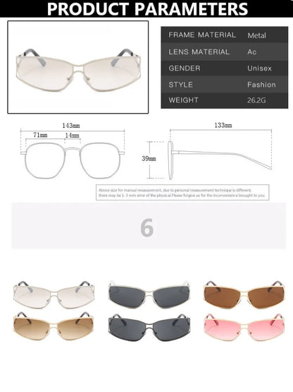 Y2K Oversized Sunglasses – Gradient Goggle Sun Glasses for Women and Men, Brand Designer Steampunk Shades and Mirror Eyewear