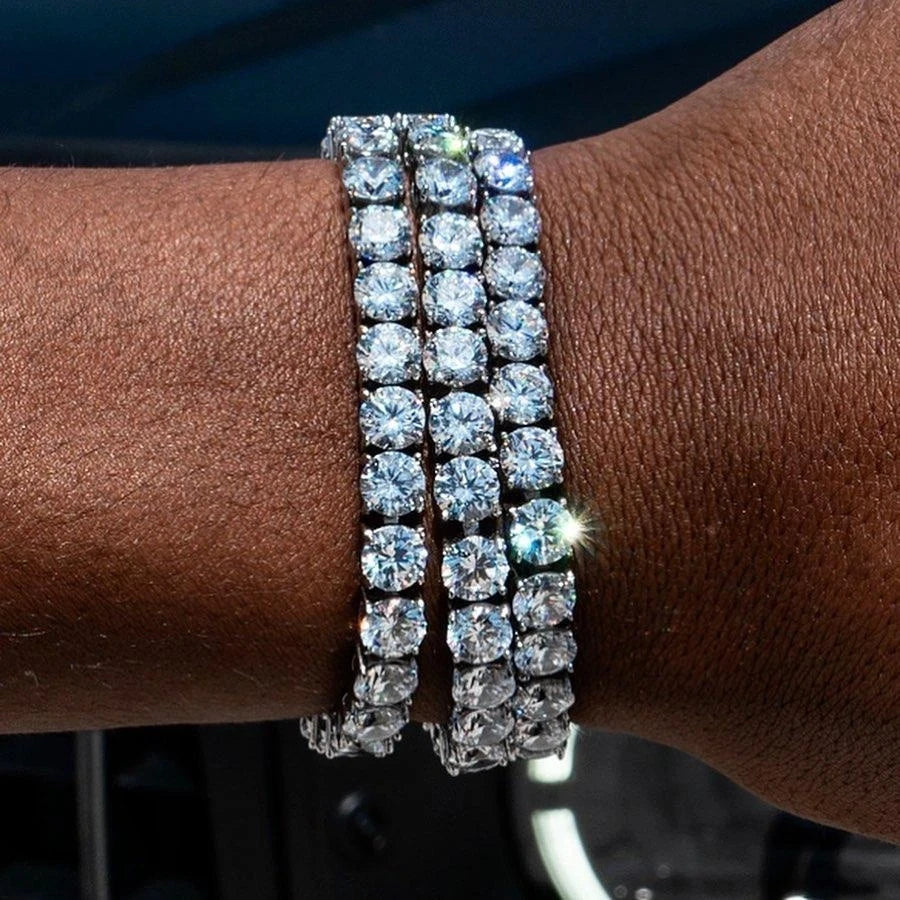 Hip-Hop Tennis Bracelet for Men - Iced Out 3/4/5mm Cubic Zirconia Crystal Chain, Streetwear Jewelry H086