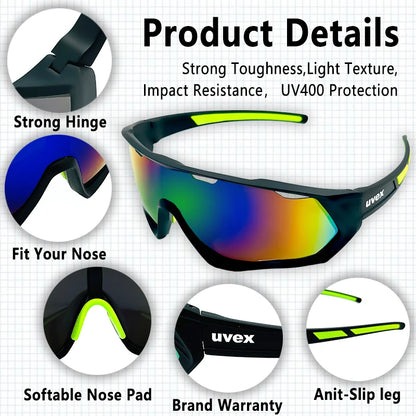 UV400 Cycling Sunglasses - Women's & Men's Sports Glasses for Riding, Mountain Bike, Road Bicycle, MTB, Outdoor Bicycle Goggle