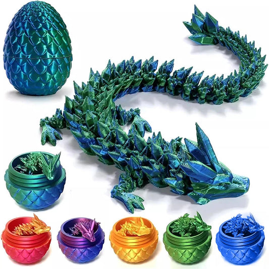 3D Rotatable Articulated Dragon Egg – Realistic Dragon Statue for Kids, Perfect for Landscaping Decoration and Collectible Figures