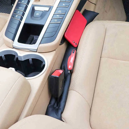 Universal Car Seat Gap Filler - Soft Leather Padding for Interior Car Organization and Style Enhancement