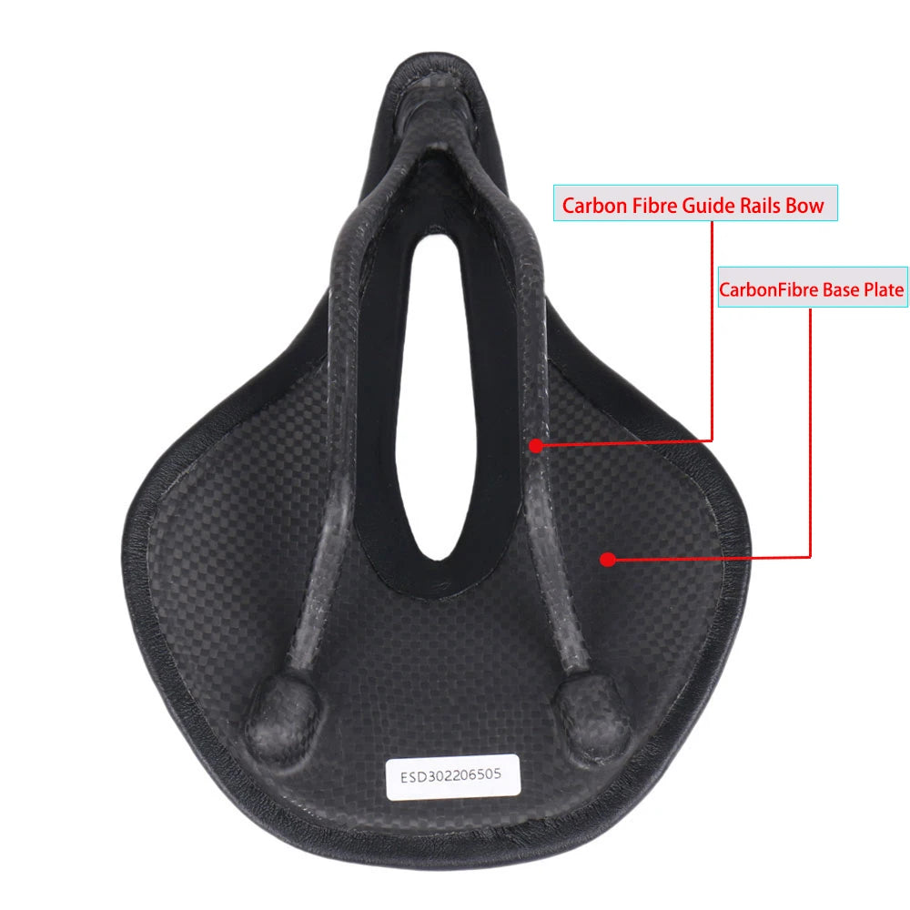 Super Light 96g Full Carbon Saddle | MTB/Road Bike Seat with Carbon Rails - 240*143/155mm