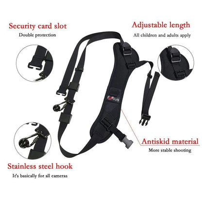 Quick Rapid Camera Sling Strap: Shoulder Strap for Canon, Nikon, Sony DSLR Cameras - Neck Strap Belt Accessory