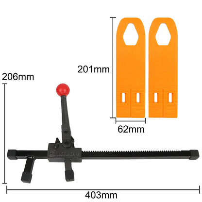 Paintless Dent Removal Tool - Bodywork Repair Kit with Car Dent Puller, 2 Pcs Glue Pulling Tabs, Manual Expander, Orange Color