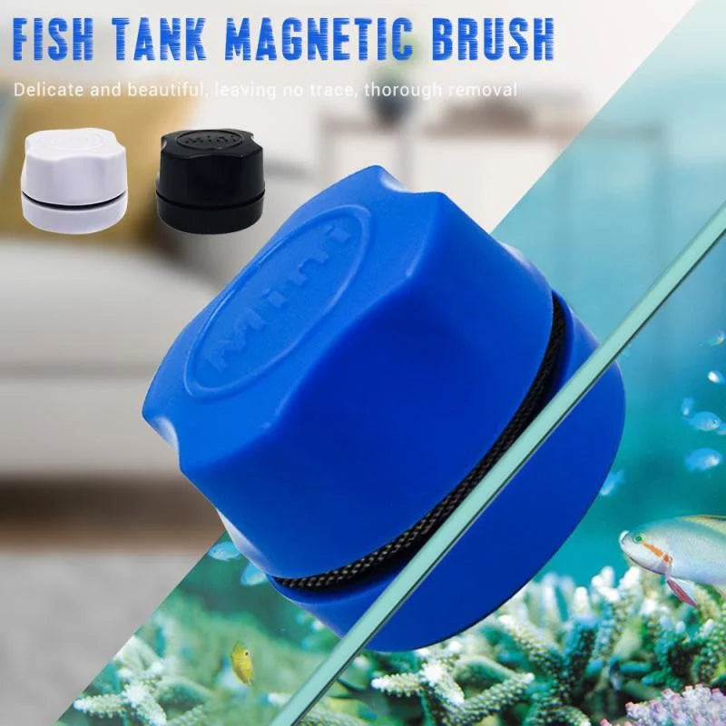 Mini Aquarium Fish Tank Magnetic Algae Scraper Brush - Glass Cleaning Tool with Floating Design