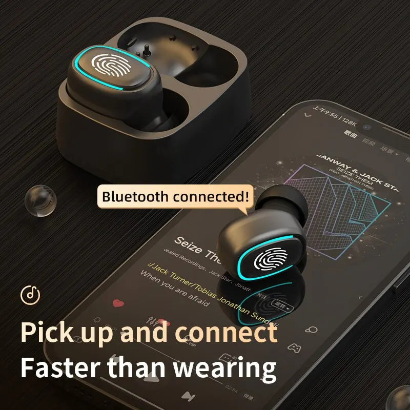 Touch Light Mini Wireless Bluetooth Headset | High Quality Earplugs | Anti Sweat HD Sound Stereo | Universal Headset