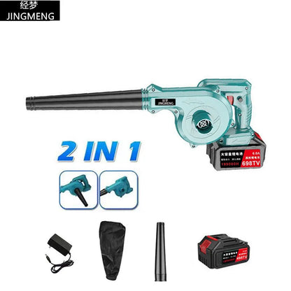 Cordless Electric Air Blower and Vacuum Cleaner for Garden, Dust and Computer - Handheld Power Tool Compatible with Makita Battery