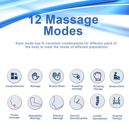 12 Modes TENS Machine EMS Muscle Stimulator - Low Frequency Therapy Device for Pain Relief and Muscle Stimulation