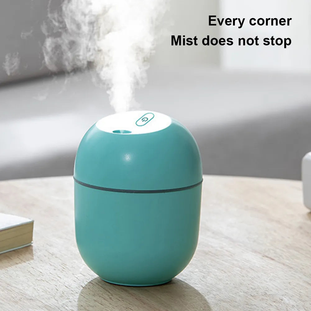 Portable USB Ultrasonic Air Humidifier & Essential Oil Diffuser with LED Lamp - Car Purifier and Romantic Aroma Mist Maker