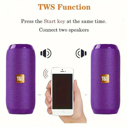 TG117 Portable Bluetooth Speaker – Outdoor Wireless Woofer with Free Call, FM, TF Card and USB Flash Drive, Connects to Mobile Phones, Tablets and TVs