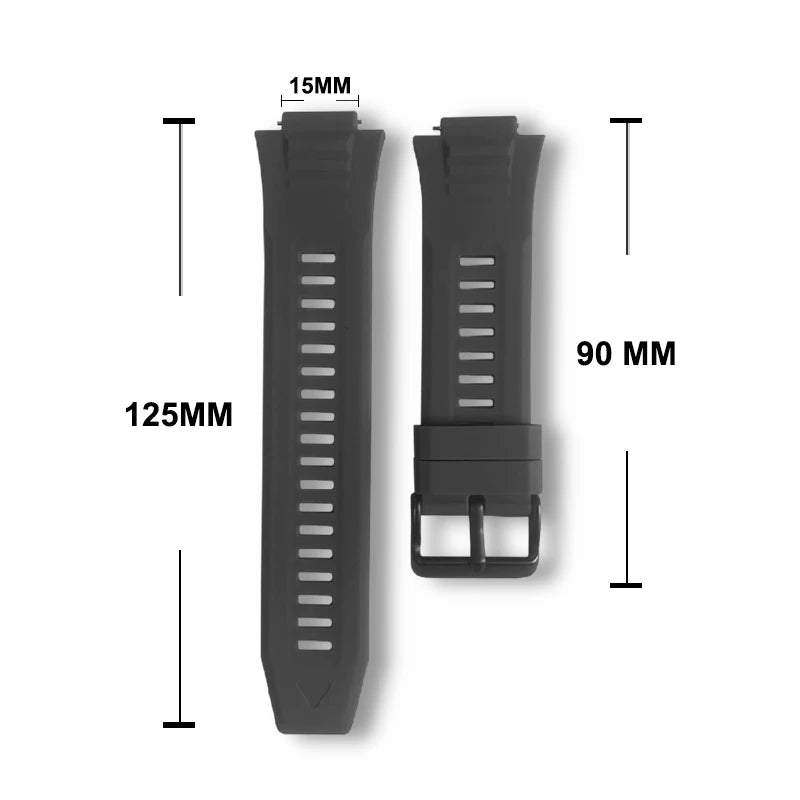 Original MK66 Smart Watch Straps – Waterproof Bands, 15mm Bracelets, Includes Free Tempered Glass for Smartwatch Parts